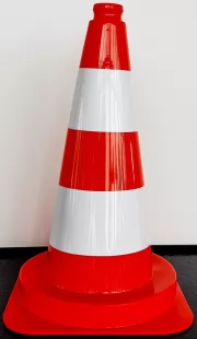 Pachołek drogowy 75cm U-23b | PCV, 2,9 kg, odblaskowy